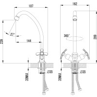 Смеситель для кухни Lemark Partner LM6544C