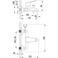 Смеситель для ванны Lemark Partner LM6552C