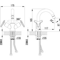 Смеситель для раковины Lemark Plus Spirit LM1907C
