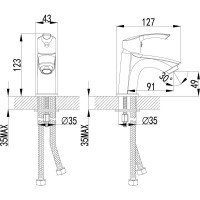 Смеситель для раковины Lemark Plus Strike LM1106C