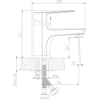 Смеситель для раковины Rossinka S35-11
