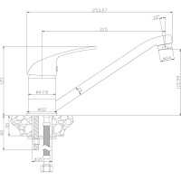 Смеситель для кухни Rossinka Y40-21