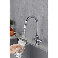 Смеситель для кухни Rossinka с подключением к фильтру с питьевой водой Z35-28