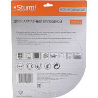 Диск алмазный сплошной по плитке (230х22.2/20 мм) Sturm 9020-04-230x22-WC