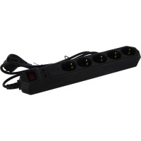 Сетевой фильтр ЭРА USF-5es-1.5m-USB-B черный Б0019036