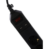 Сетевой фильтр ЭРА USF-5es-1.5m-USB-B черный Б0019036