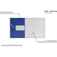 Светодиодная панель Apeyron накладная квадратная 220В, 24Вт, алюминиевый корпус, изолированный драйвер ДН 06-50