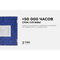 Светодиодная панель Apeyron накладная квадратная 220В,15Вт, алюминиевый корпус, изолированный драйвер, ТБ 06-45