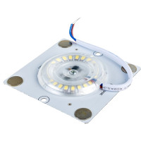 Светодиодная плата Apeyron 220В, 12Вт,  IP20, smd2835, 80Лм/Вт, 80х80мм, с линзой, 6500К / 02-20