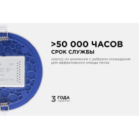 Светодиодная панель Apeyron встраиваемая круглая, 220В, 15Вт, алюминиевый корпус, изолированный драйвер, ТБ 06-19