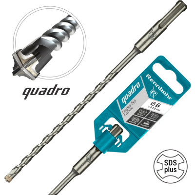 Бур Quadro (6x210 мм; SDS+) RENNBOHR 510621
