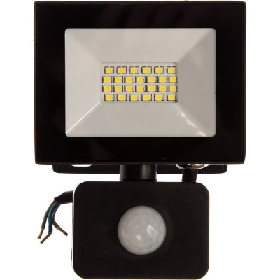 Прожектор Ultraflash LFL-2002S C02 черный LED  с датчиком 230В, 6500К 13329