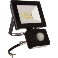 Прожектор Ultraflash LFL-2002S C02 черный LED  с датчиком 230В, 6500К 13329