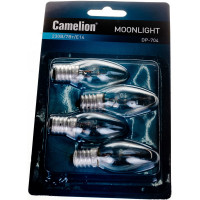 Запасная лампа накаливания для ночников Camelion DP-704 BL-4 прозрачная, 220V, 7W, Е14 7077