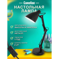 Настольный светильник Camelion KD-331 C02 черный 40W, E27 12791
