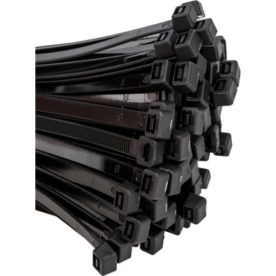 Нейлоновые стяжки FORTISFLEX КСС 8х350 черный 100 штук 50284