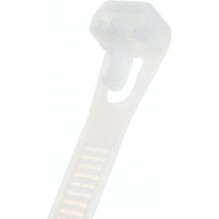 Нейлоновые разъемные стяжки FORTISFLEX КСР 7.5х250 белый 100 штук 61032