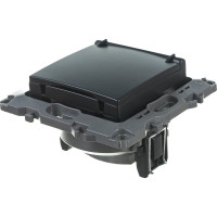 Розетка ЭРА 12-2103-05 2P+E Schuko со шторками с крышкой, 16A-250В, IP20, антрацит Б0014697