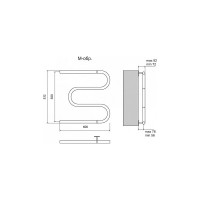Водяной полотенцесушитель Terminus М-образный 1" 500х600 4620768881169