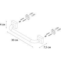 Поручень для ванны FIXSEN KVADRO 30 см 61317