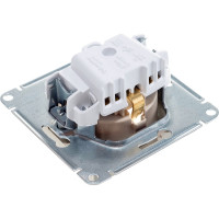 Механизм розетки Systeme Electric 1-м СП ATLAS DESIGN с заземлением, защитные шторки, 16А, шампань 1240328 ATN000545