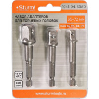 Наборы адаптеров 1/4"х65 мм, 3/8"х65 мм, 1/2"х72 мм Sturm 1041-04-S3AD