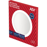 Светильник встраиваемый, REV для офиса, светодиодный, SUPERSLIM ROUND, 293x293x15мм, 24Вт, 6500К, 2040Лм, IP20, 28943 2