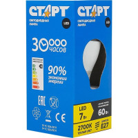 Светодиодная лампа в колбе лон СТАРТ LEDSphereE27 7W27