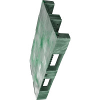 Сплошной паллет на 3-х полозьях, зелёный,1200х800х150 мм ТАРА 09477