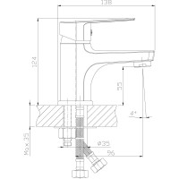 Смеситель Rossinka для раковины и биде S35-15