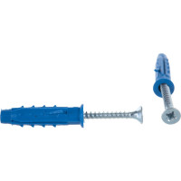 Набор полипропиленовых дюбелей с саморезами Стройбат 100 шт 2643502