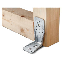 Перфорированный уголок ALBERTS 135х85х65 с боковыми ребрами жесткости и направляющей 330897