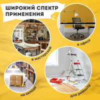 Нож мощный, металлический корпус, фиксатор + 5 лезвий BRAUBERG 235404