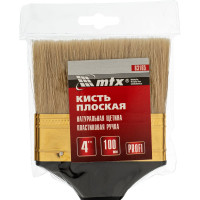Плоская кисть MTX Профи 4", натуральная щетина, пластмассовая ручка 83165