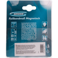 Рулетка Magnetisch, 5 м х 25 мм обрезиненный корпус,автоматическая фиксация GROSS 32572