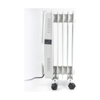 Масляный обогреватель SONNEN DFS-05, 1000 Вт, 5 секций, белый, 453497