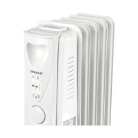 Масляный обогреватель SONNEN DFS-05, 1000 Вт, 5 секций, белый, 453497