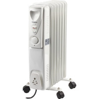 Масляный обогреватель SONNEN DFS-07, 1500 Вт, 7 секций, белый, 453498