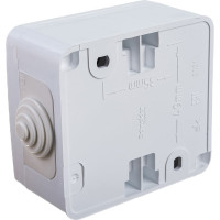 1-клавишный переключатель Systeme Electric ОП Этюд 10А IP44 белый BA10-046B