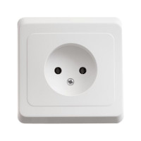 Розетка Systeme Electric 1-м СП Этюд 16А IP20 без заземления, белая PC16-001B