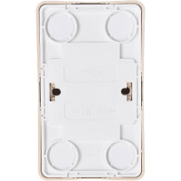 Двухместная розетка Systeme Electric ОП Этюд 16А IP20 без заземл. кремовая PA16-005K