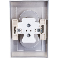 Двухместная розетка Systeme Electric ATLAS DESIGN без заземления 16А в сборе алюминий ATN000320