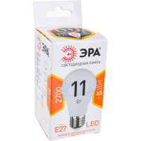 Светодиодная лампа ЭРА LED A60-11W-827-E27, груша, теплый Б0030910