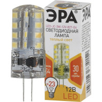 Светодиодная лампа ЭРА LED JC-3W-12V-827-G4, капсула, теплый Б0033193