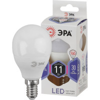 Светодиодная лампа ЭРА LED P45-11W-860-E14, шар, холодный Б0032990