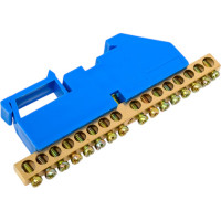 Шина N ноль на DIN-изоляторе ЭРА NO-222-49ШНИ-6х9-16-Д-синий 10 шт. Б0033430