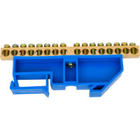 Шина N ноль на DIN-изоляторе ЭРА NO-222-49ШНИ-6х9-16-Д-синий 10 шт. Б0033430