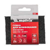 Губка для шлифования (100х70х25 мм; P80; мягкая) MATRIX 75702