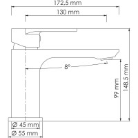 Смеситель для раковины WasserKraft Elbe 7403