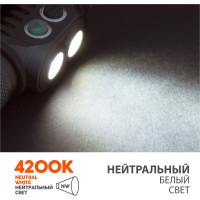 Фонарь ЯРКИЙ ЛУЧ YLP PANDA 3R налобный CREE XP-L HI+XP-G3 max.1100лм, Li-Ion 2600mAh, встр.ЗУ 4606400106029